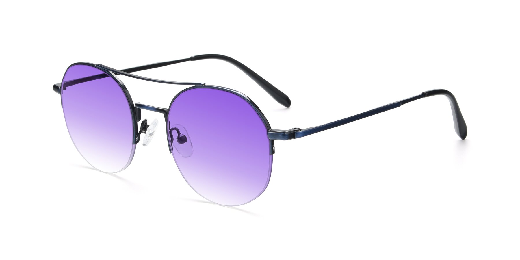 Angle of 9521 in Blue with Purple Gradient Lenses