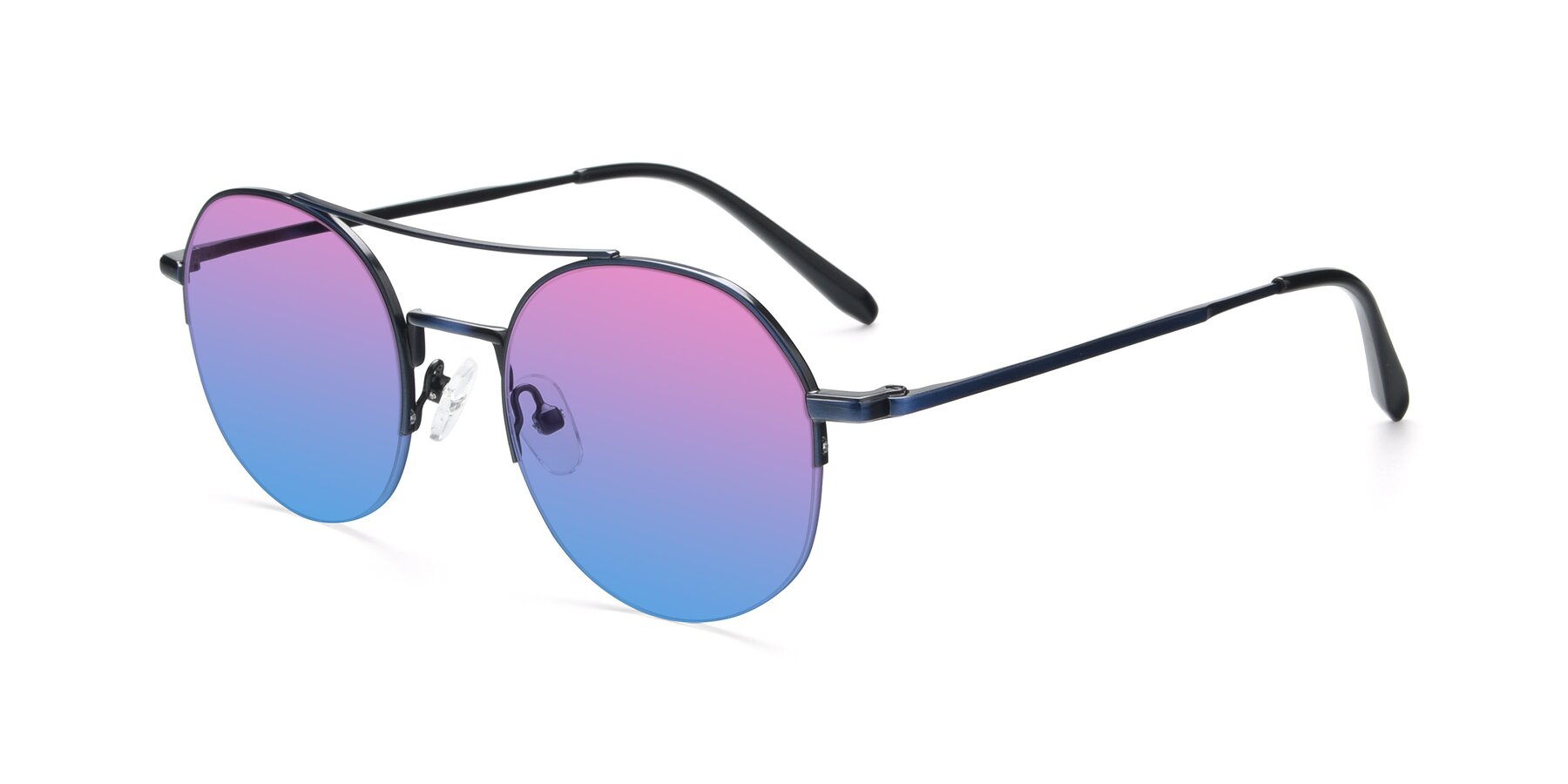 Angle of 9521 in Blue with Pink / Blue Gradient Lenses
