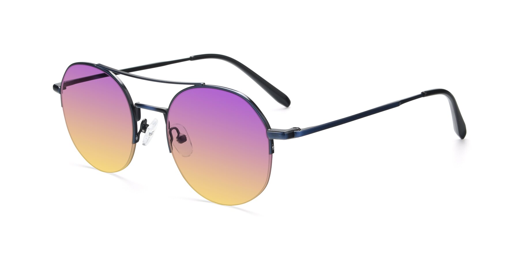 Angle of 9521 in Blue with Purple / Yellow Gradient Lenses