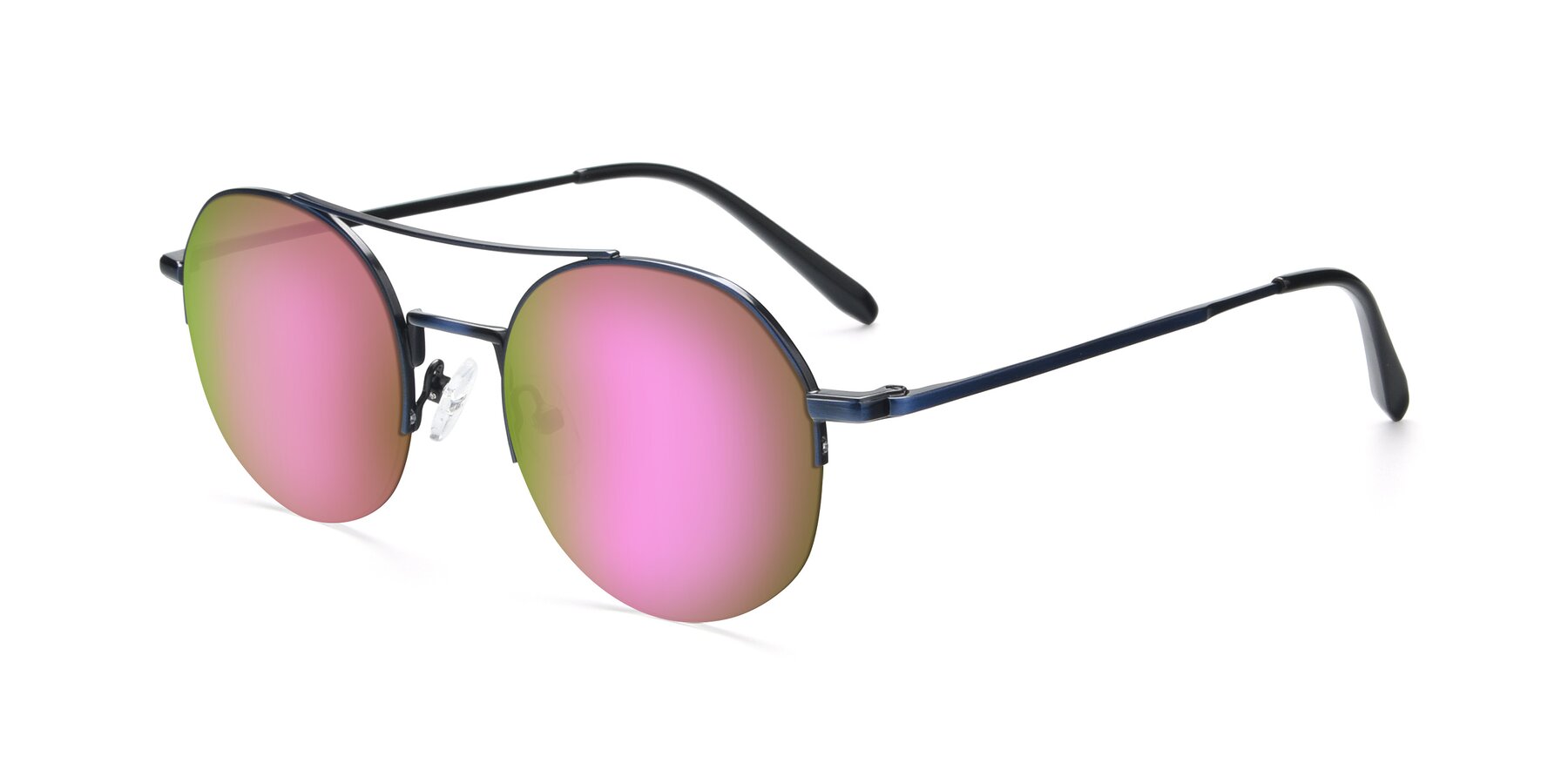 Angle of 9521 in Blue with Pink Mirrored Lenses