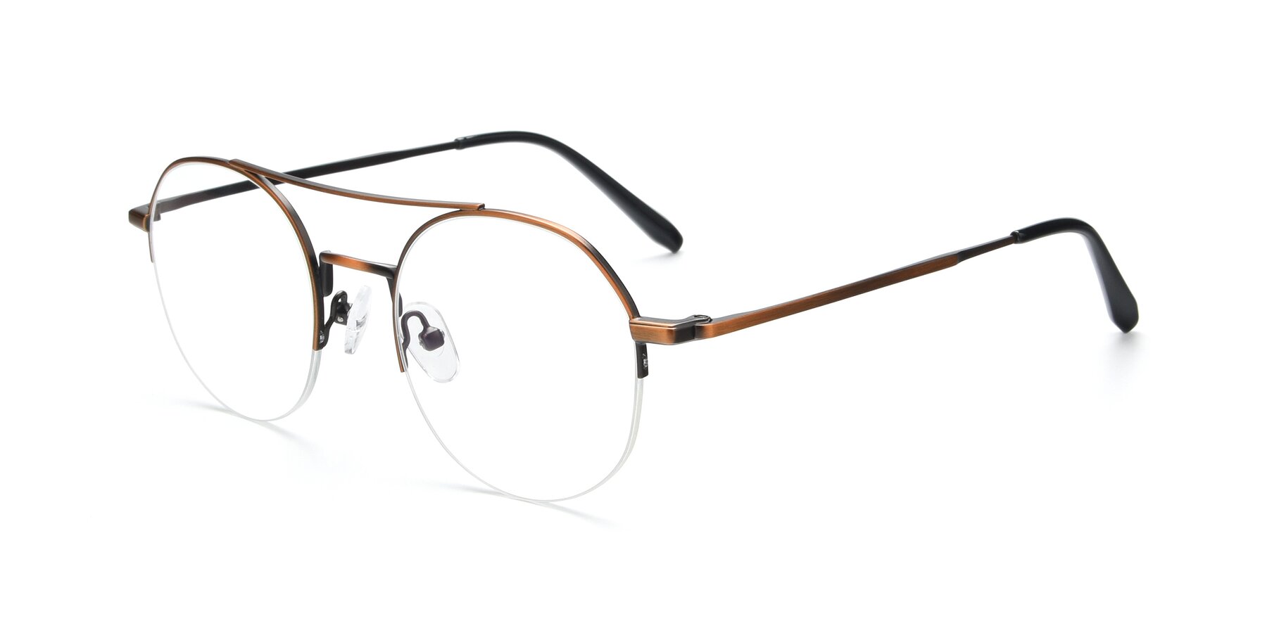 Angle of 9521 in Bronze with Clear Reading Eyeglass Lenses