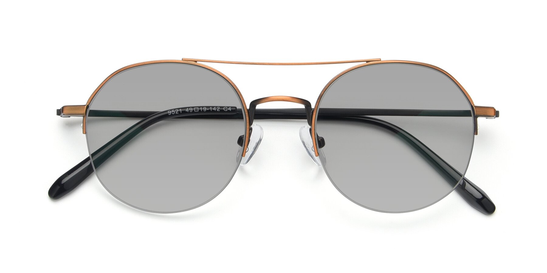 Folded Front of 9521 in Bronze with Light Gray Tinted Lenses