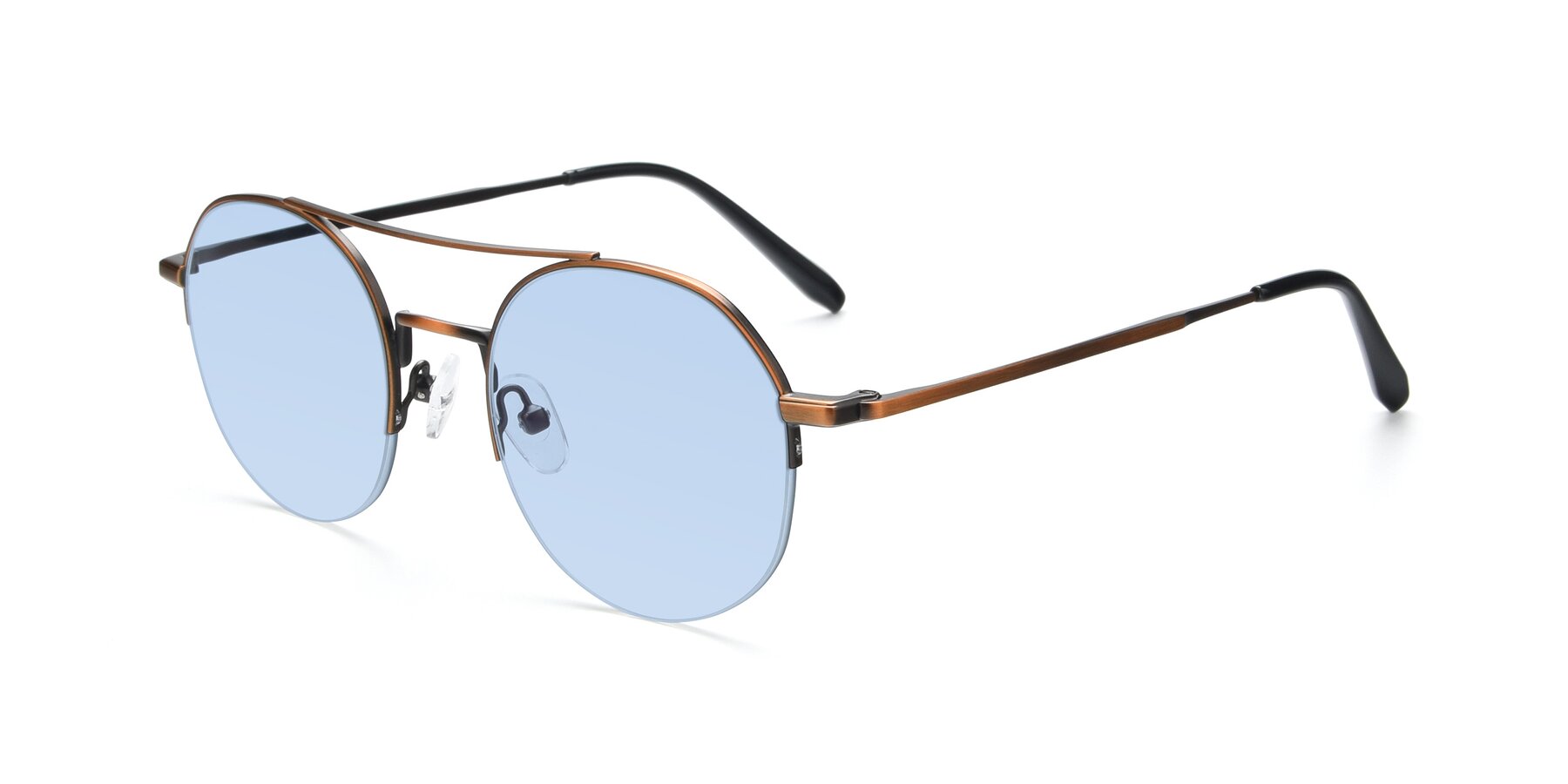 Angle of 9521 in Bronze with Light Blue Tinted Lenses