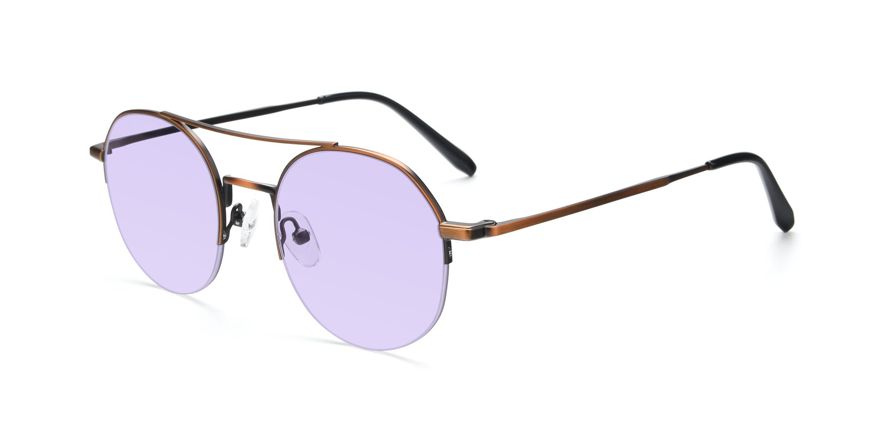 Angle of 9521 in Bronze with Light Purple Tinted Lenses
