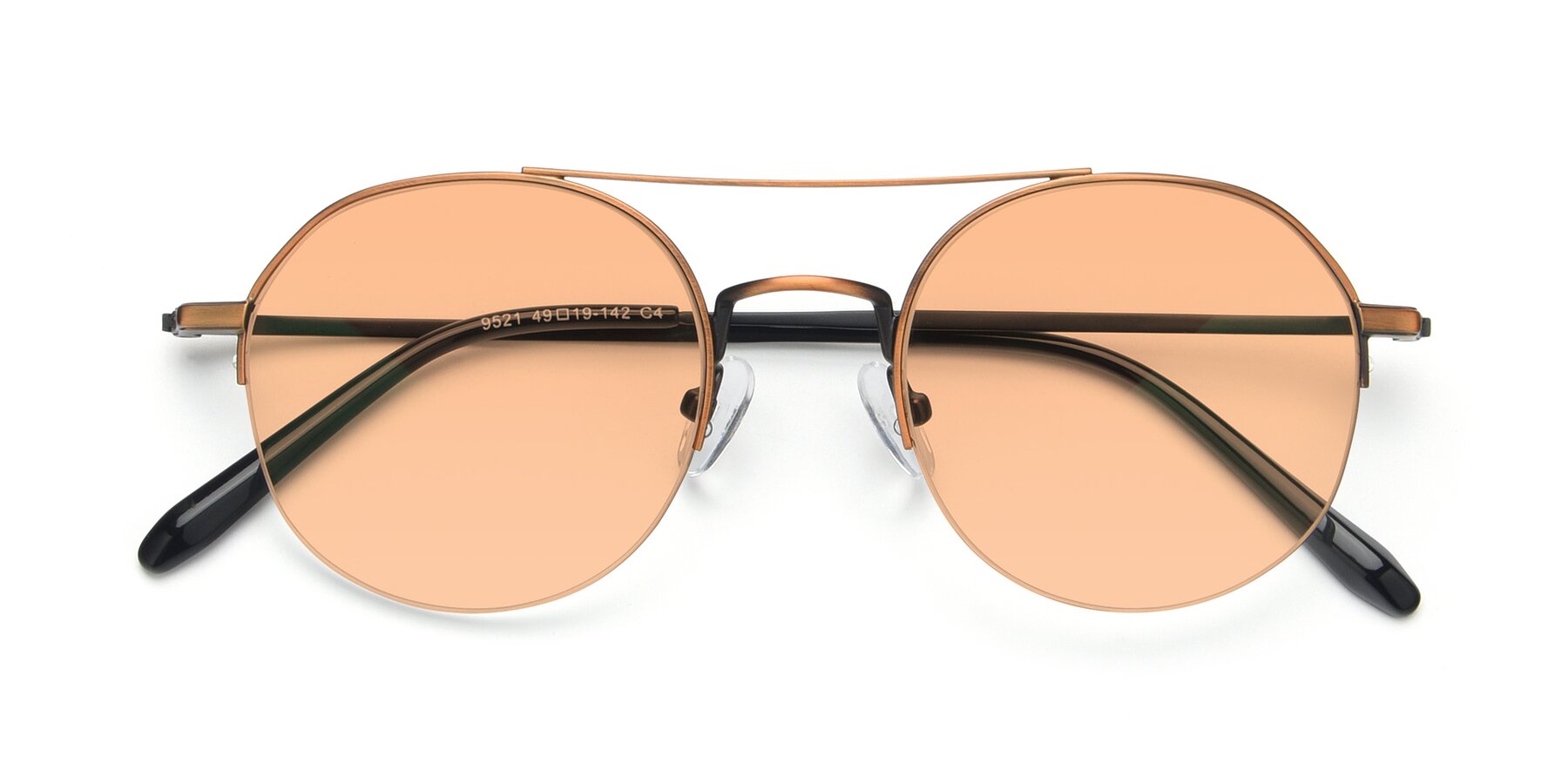 Folded Front of 9521 in Bronze with Light Orange Tinted Lenses