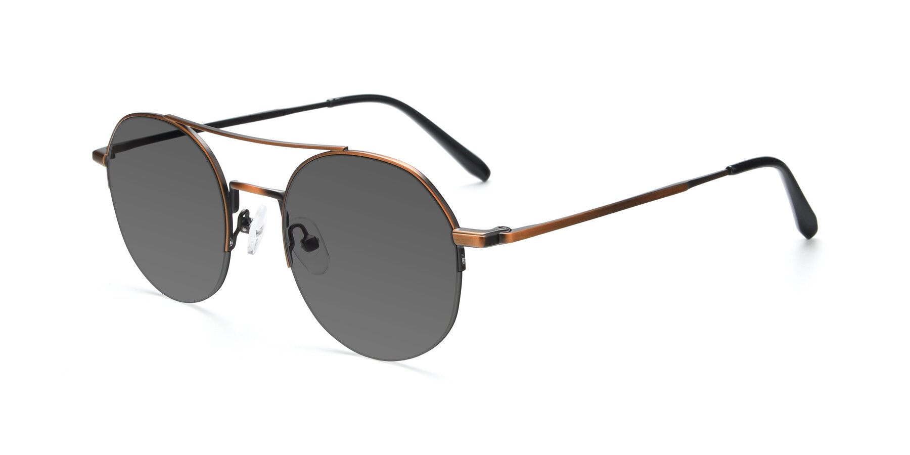 Angle of 9521 in Bronze with Medium Gray Tinted Lenses