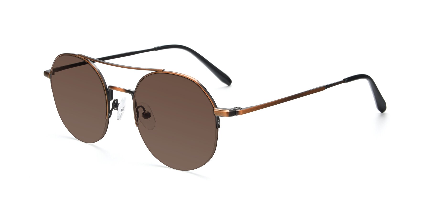 Angle of 9521 in Bronze with Brown Tinted Lenses