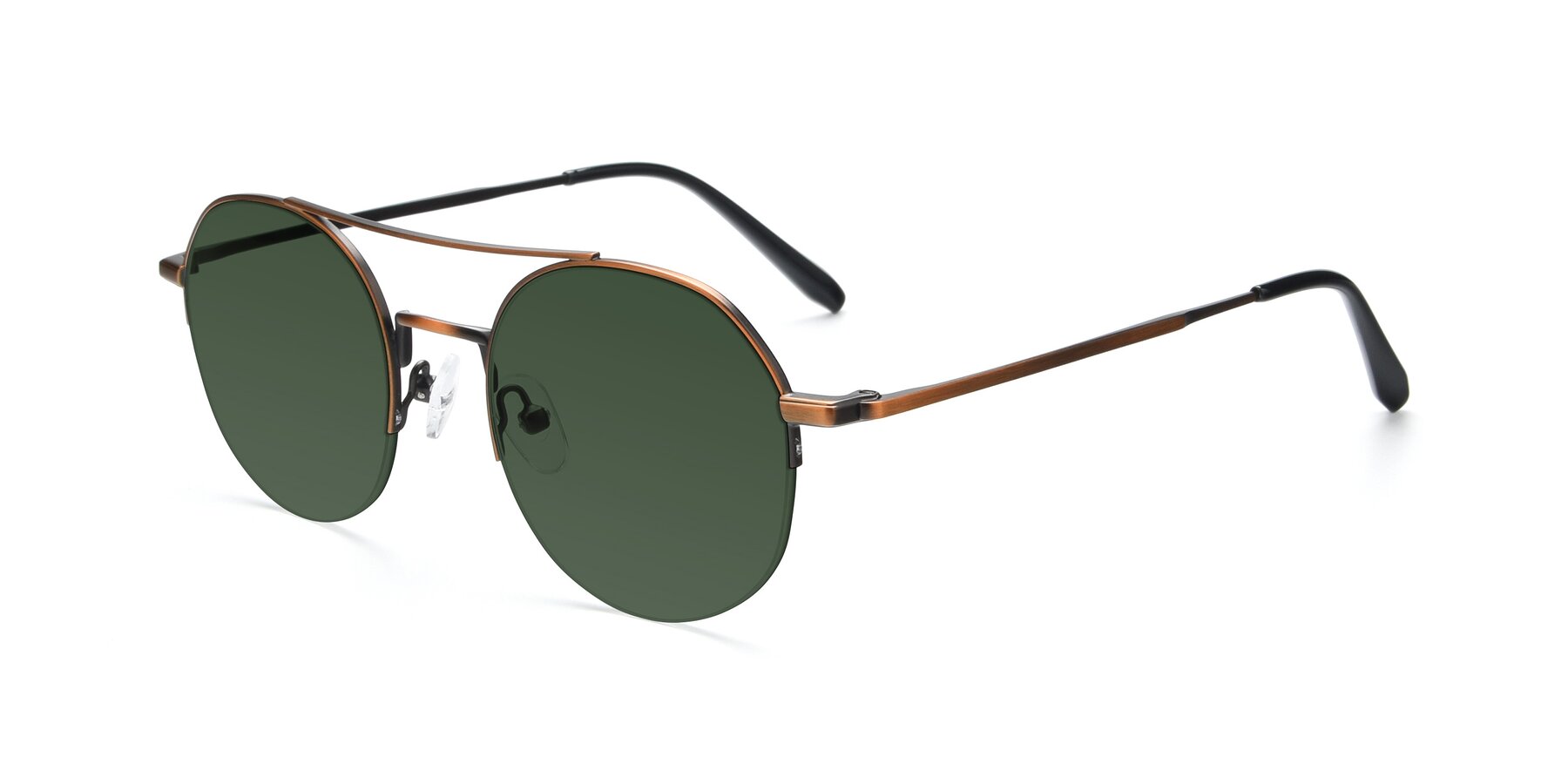 Angle of 9521 in Bronze with Green Tinted Lenses