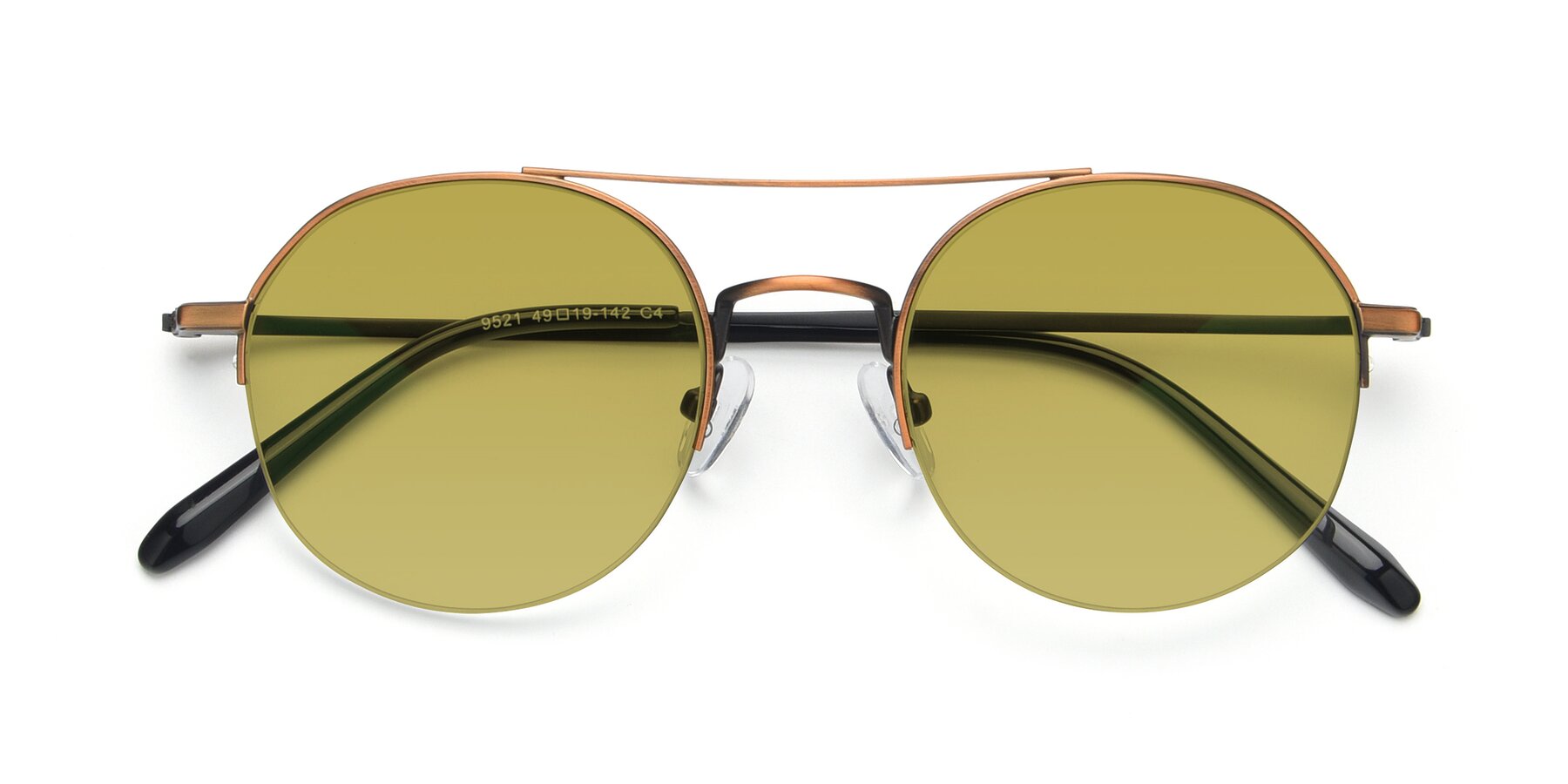 Folded Front of 9521 in Bronze with Champagne Tinted Lenses