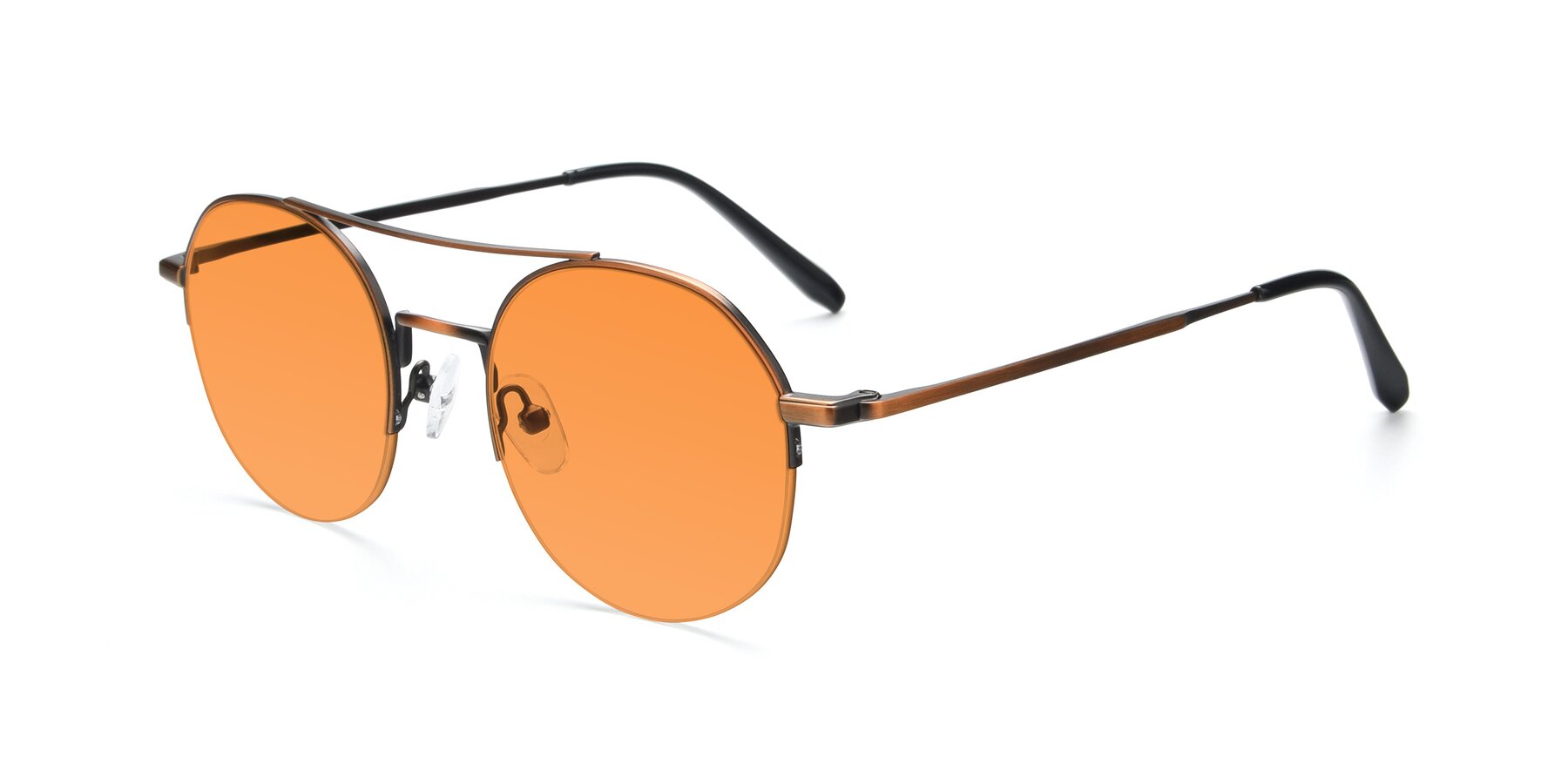 Angle of 9521 in Bronze with Orange Tinted Lenses