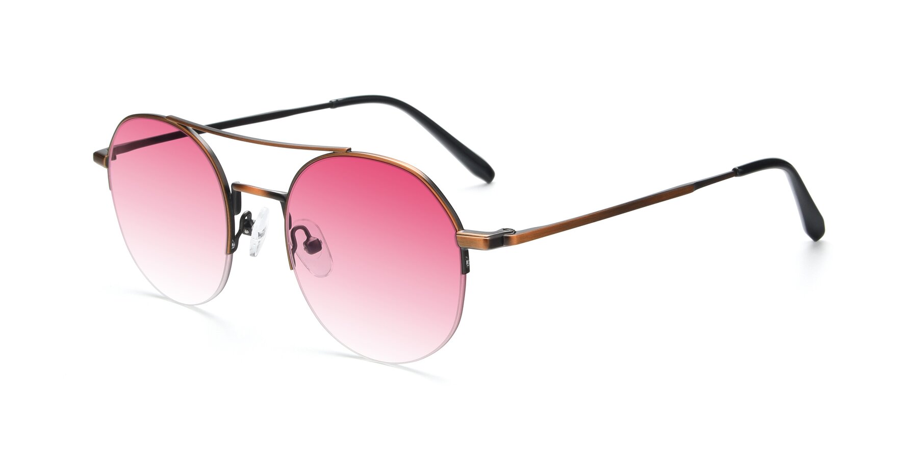 Angle of 9521 in Bronze with Pink Gradient Lenses