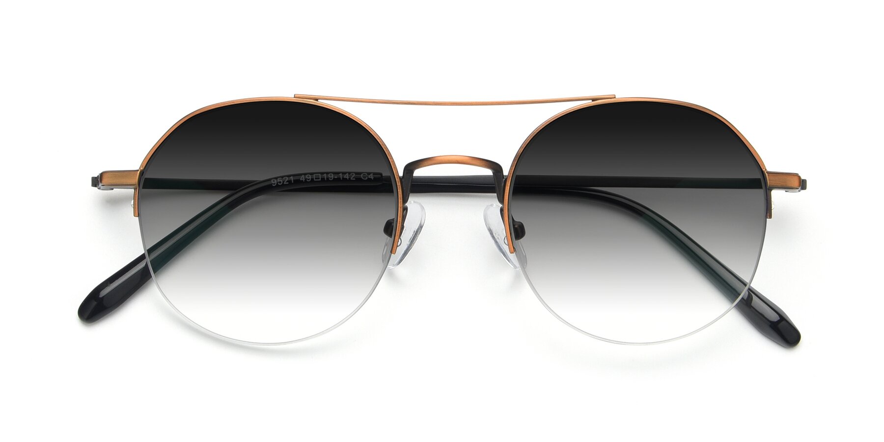 Folded Front of 9521 in Bronze with Gray Gradient Lenses
