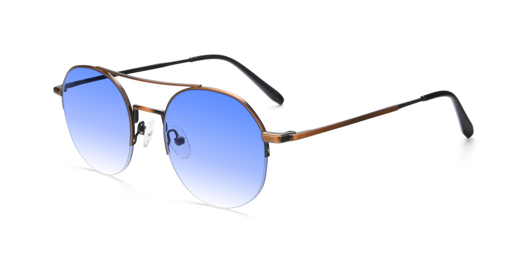 Angle of 9521 in Bronze with Blue Gradient Lenses