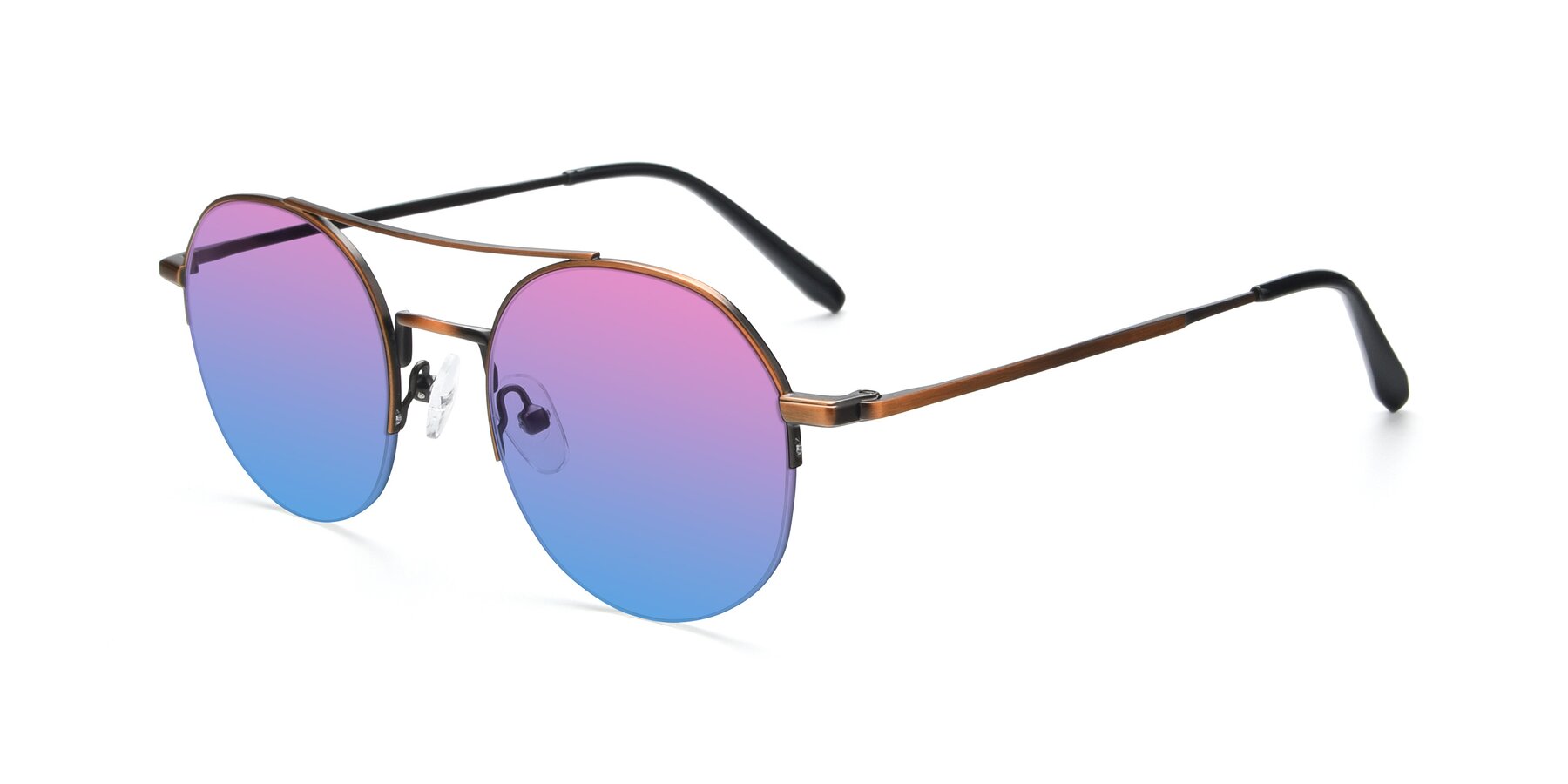 Angle of 9521 in Bronze with Pink / Blue Gradient Lenses