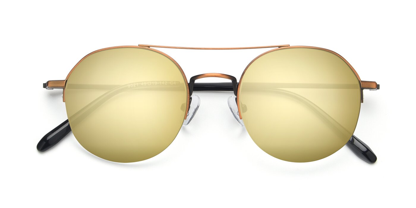 9521 - Bronze Flash Mirrored Sunglasses