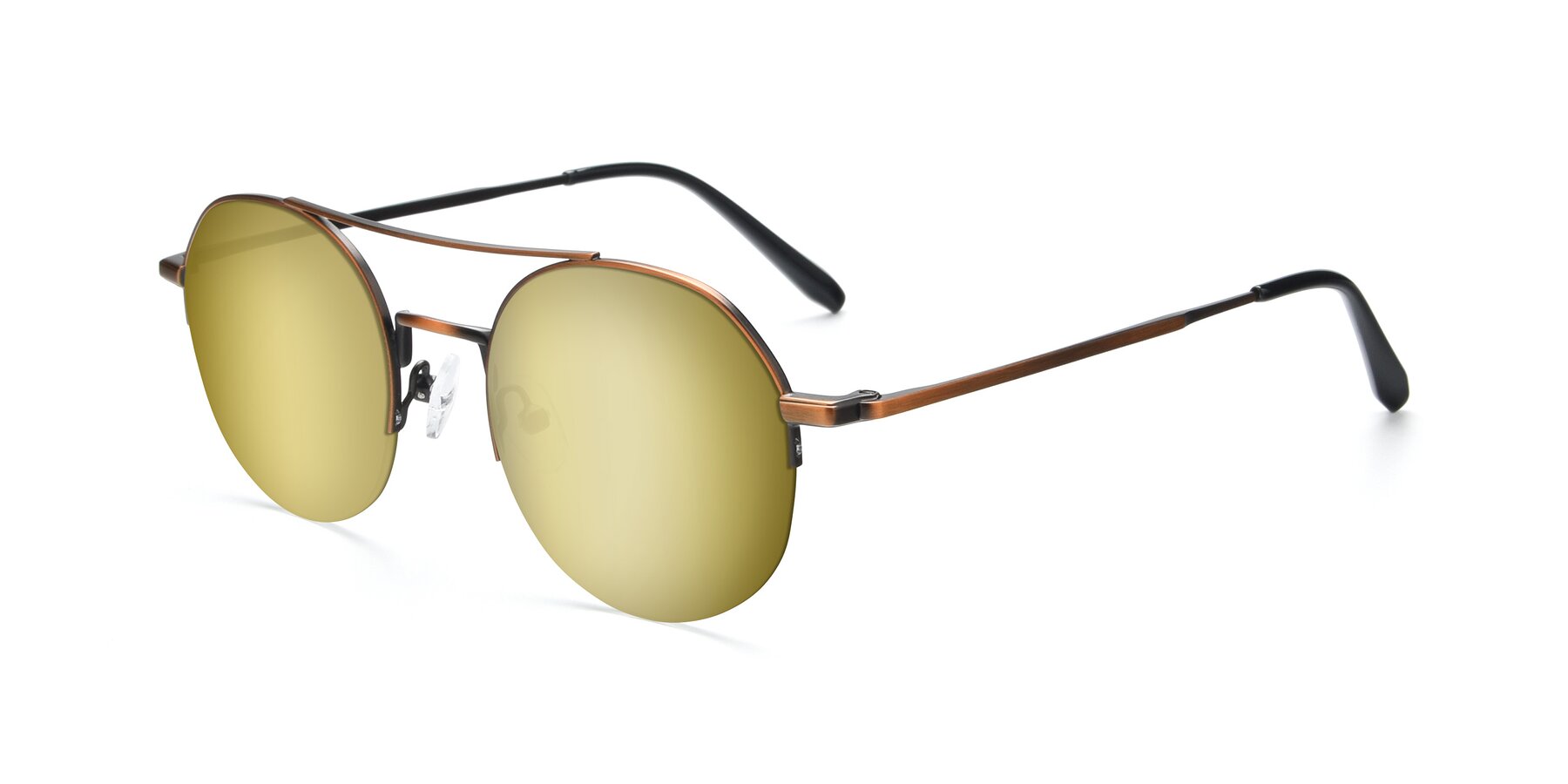Angle of 9521 in Bronze with Gold Mirrored Lenses