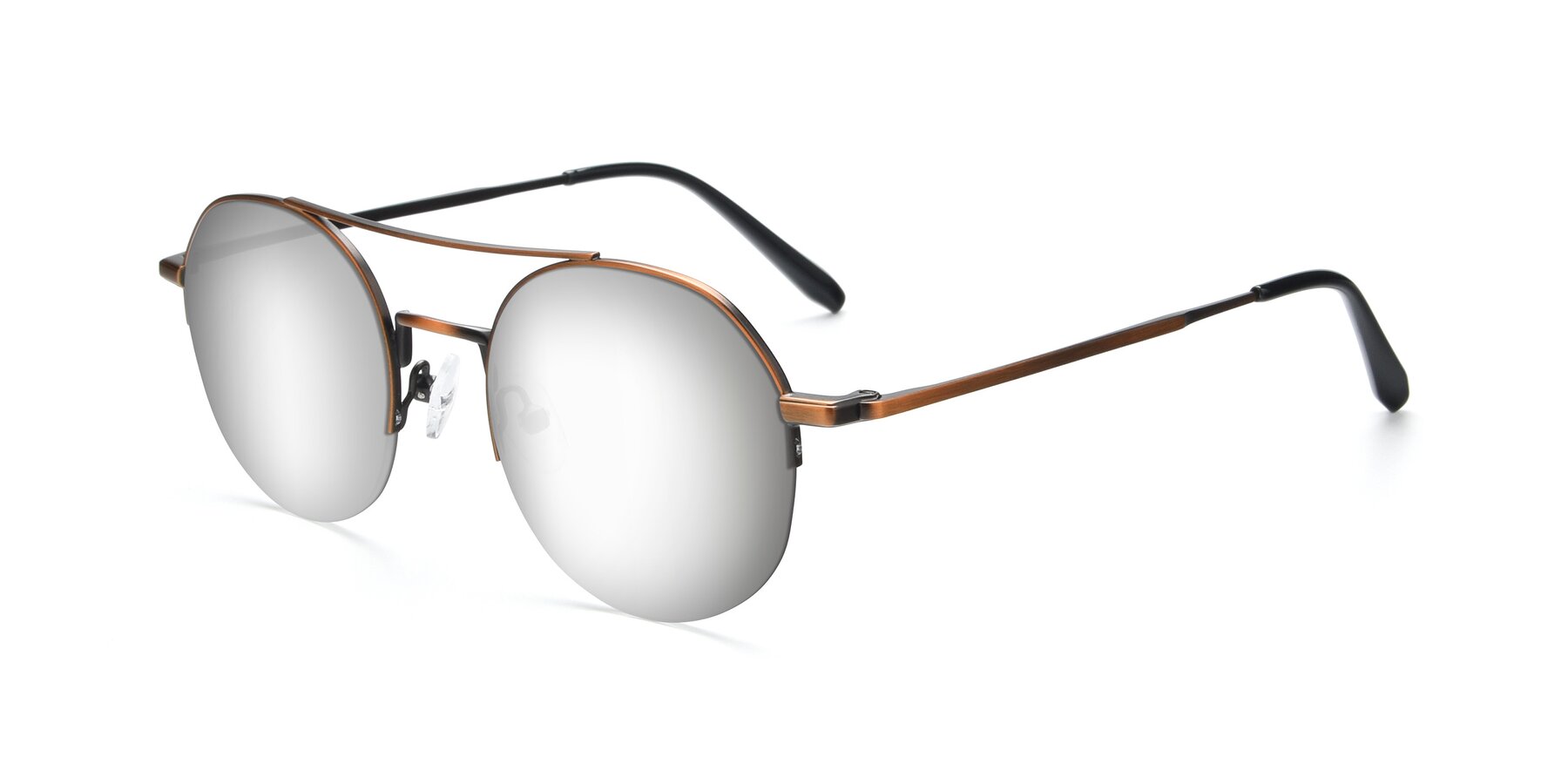 Angle of 9521 in Bronze with Silver Mirrored Lenses