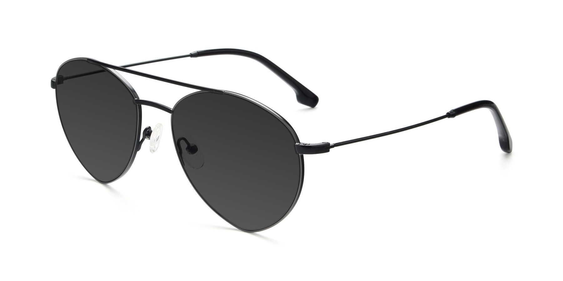 Angle of 9459 in Matte Black-Grey with Gray Tinted Lenses