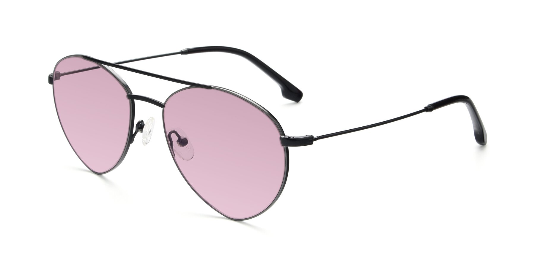 Angle of 9459 in Matte Black-Grey with Light Wine Tinted Lenses