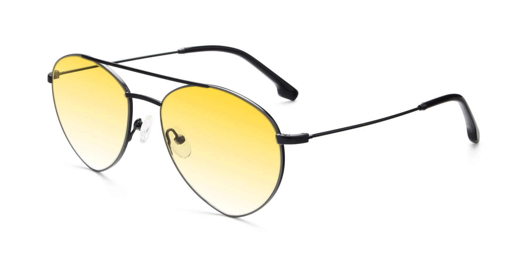 Angle of 9459 in Matte Black-Grey with Yellow Gradient Lenses