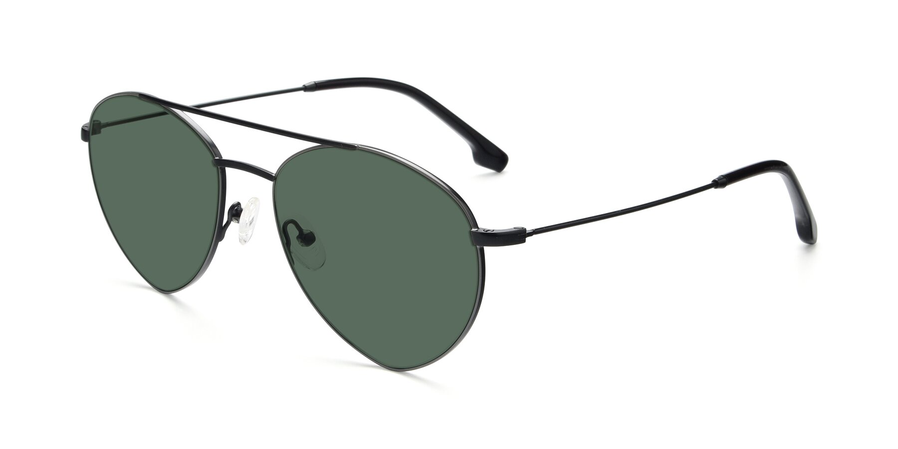 Angle of 9459 in Matte Black-Grey with Green Polarized Lenses