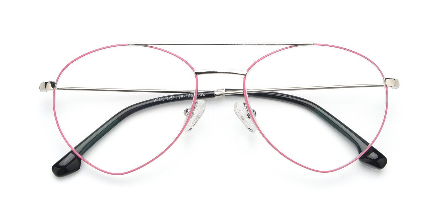 9459 - Silver / Pink Blue Light Glasses