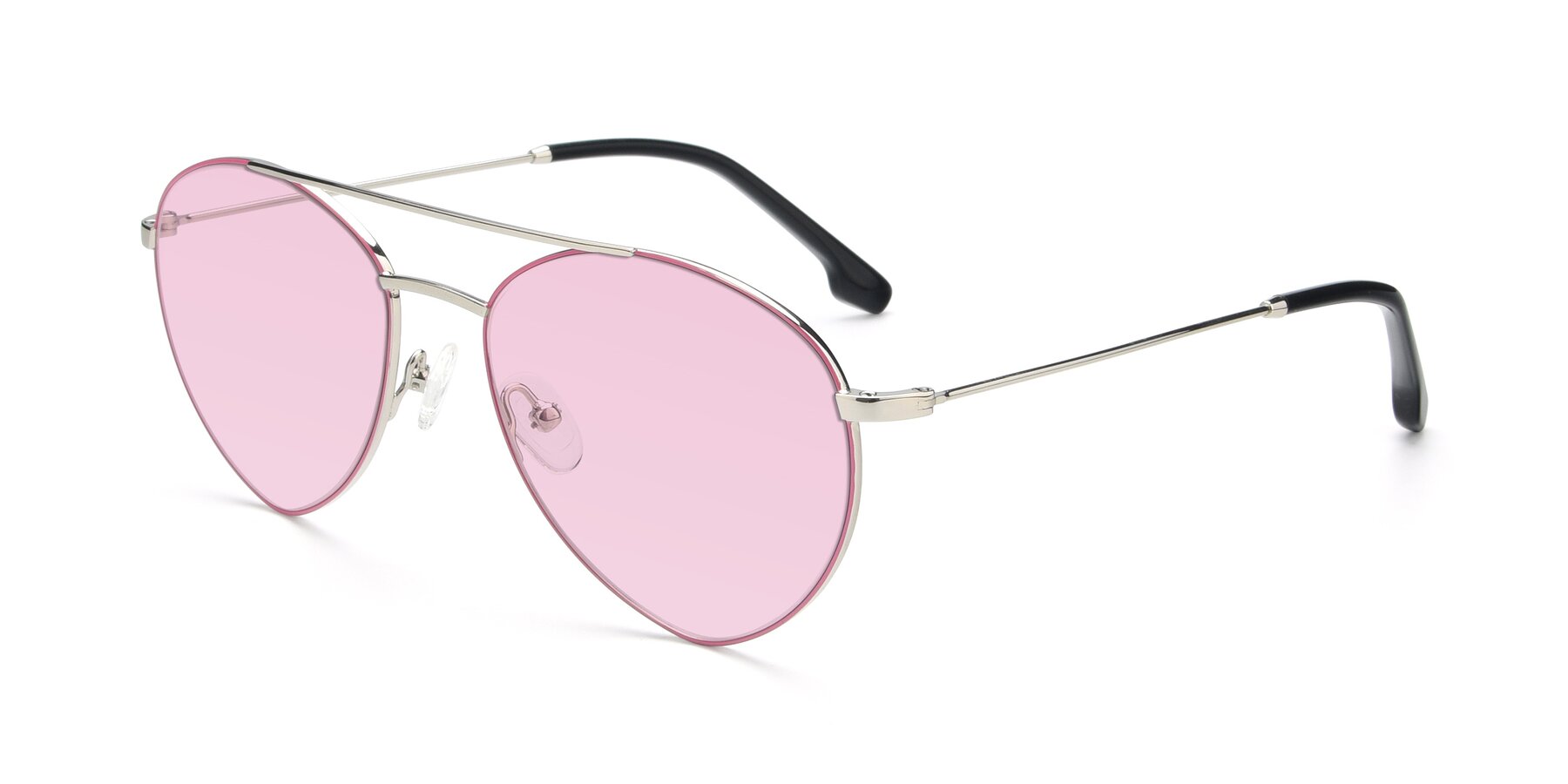 Angle of 9459 in Silver-Pink with Light Pink Tinted Lenses