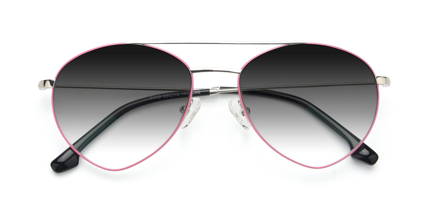 9459 - Silver / Pink Gradient Sunglasses