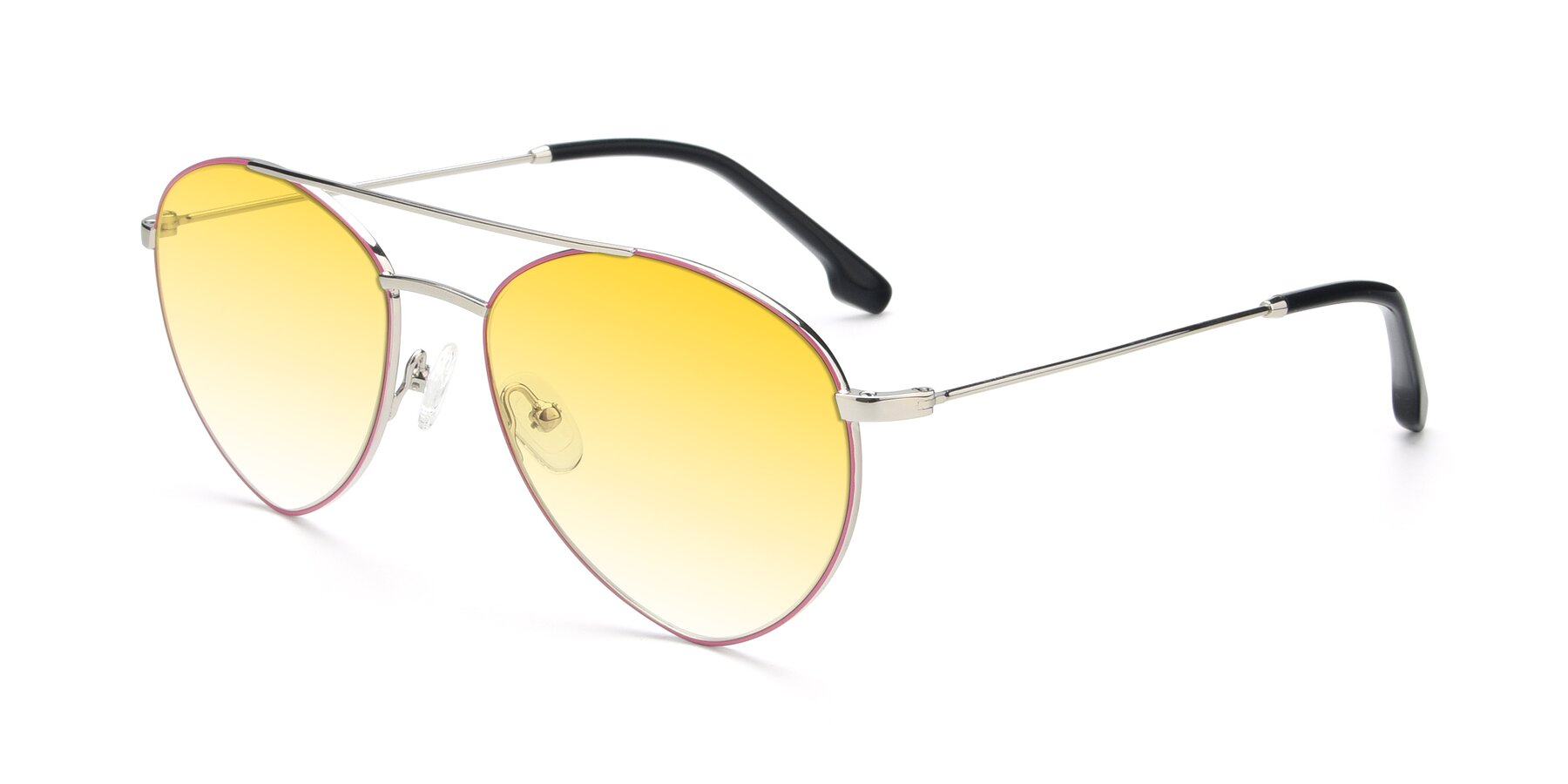 Angle of 9459 in Silver-Pink with Yellow Gradient Lenses