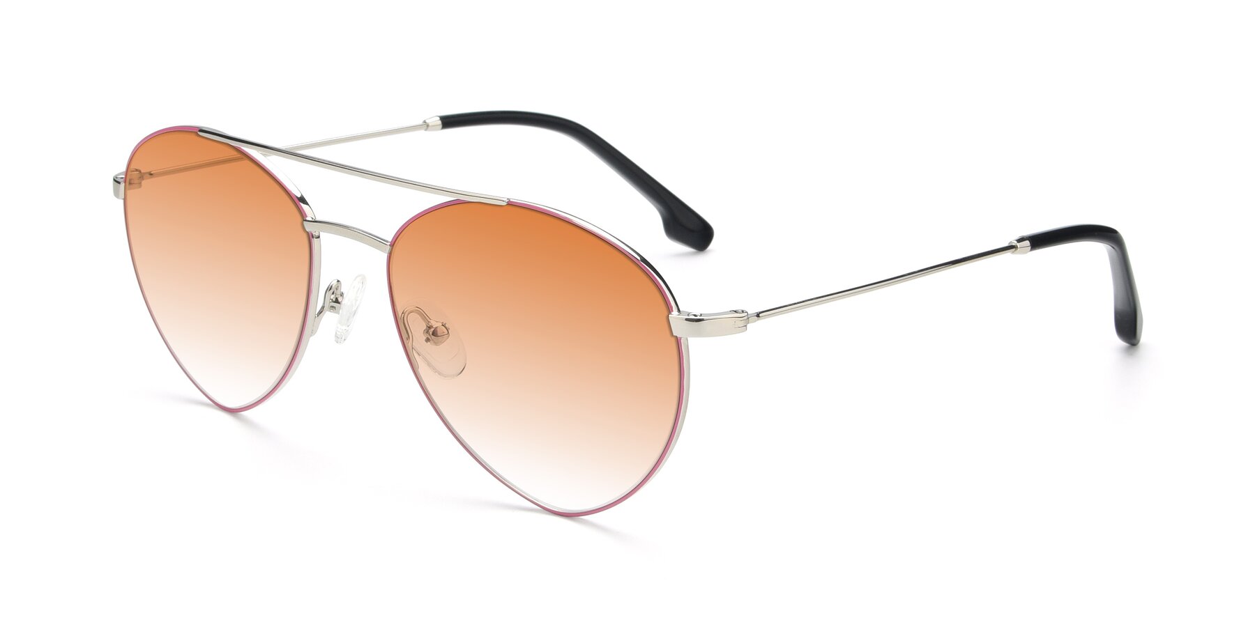 Angle of 9459 in Silver-Pink with Orange Gradient Lenses