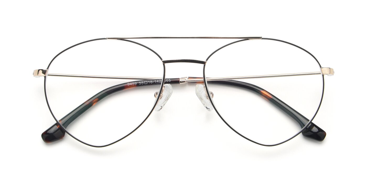 9459 - Gold / Black Reading Glasses