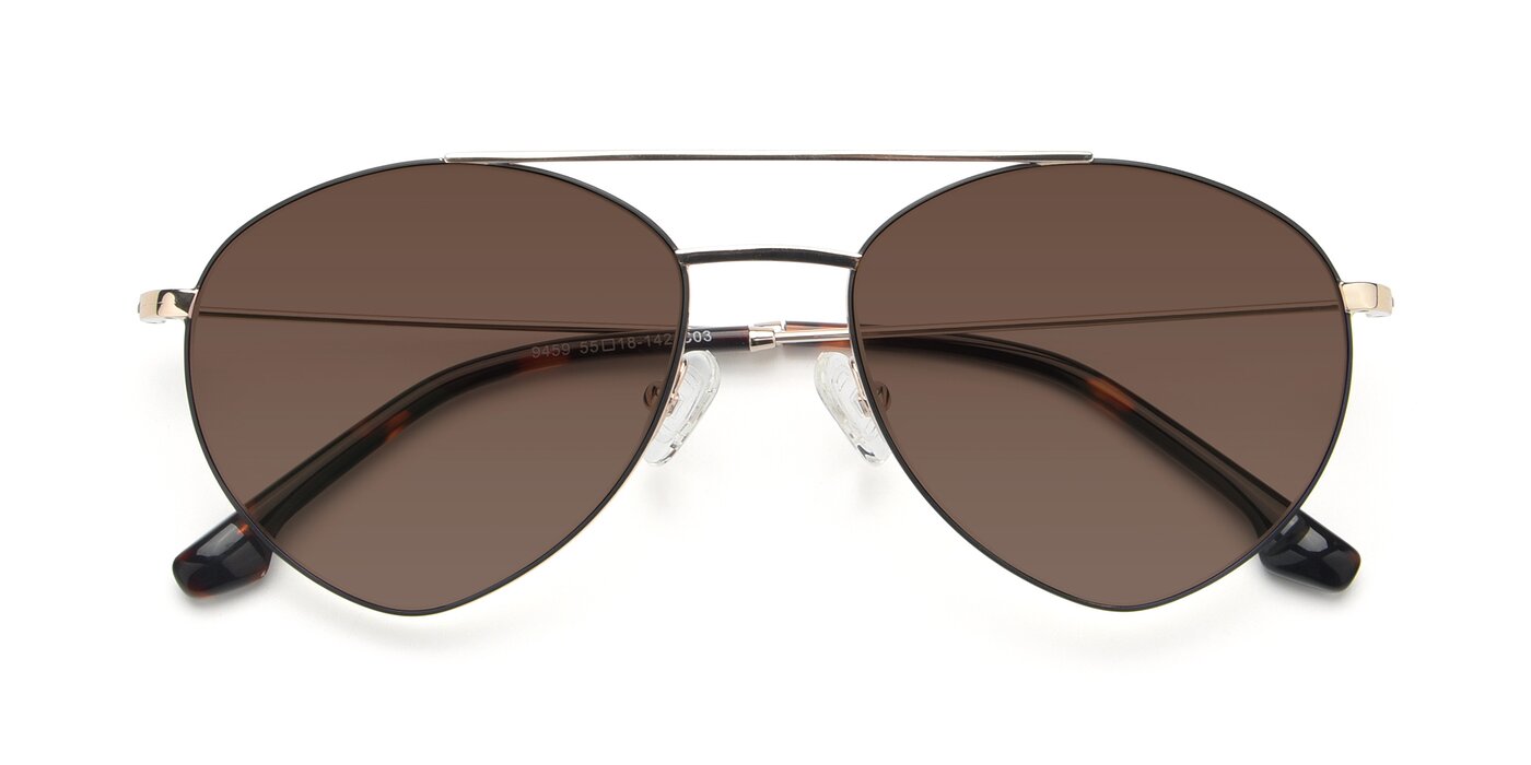 9459 - Gold / Black Tinted Sunglasses