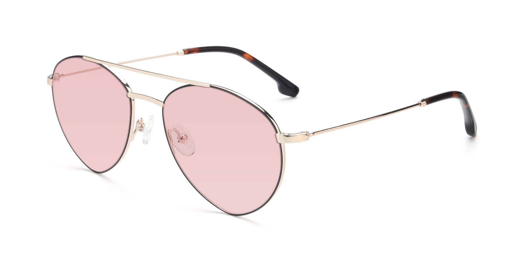 Angle of 9459 in Gold-Black with Light Garnet Tinted Lenses