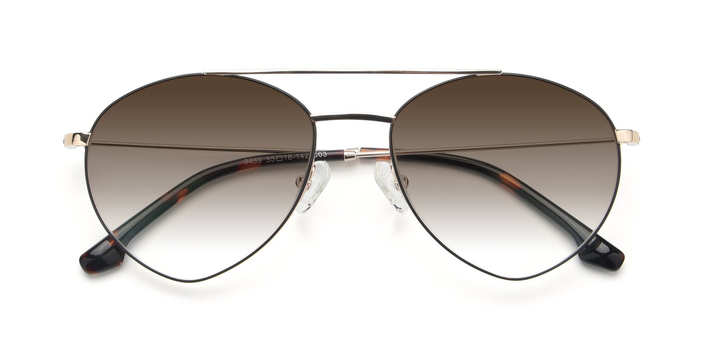 9459 - Gold / Black Gradient Sunglasses