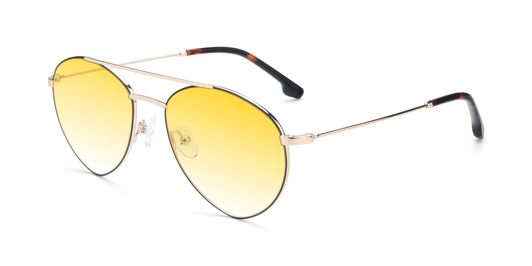 Angle of 9459 in Gold-Black with Yellow Gradient Lenses