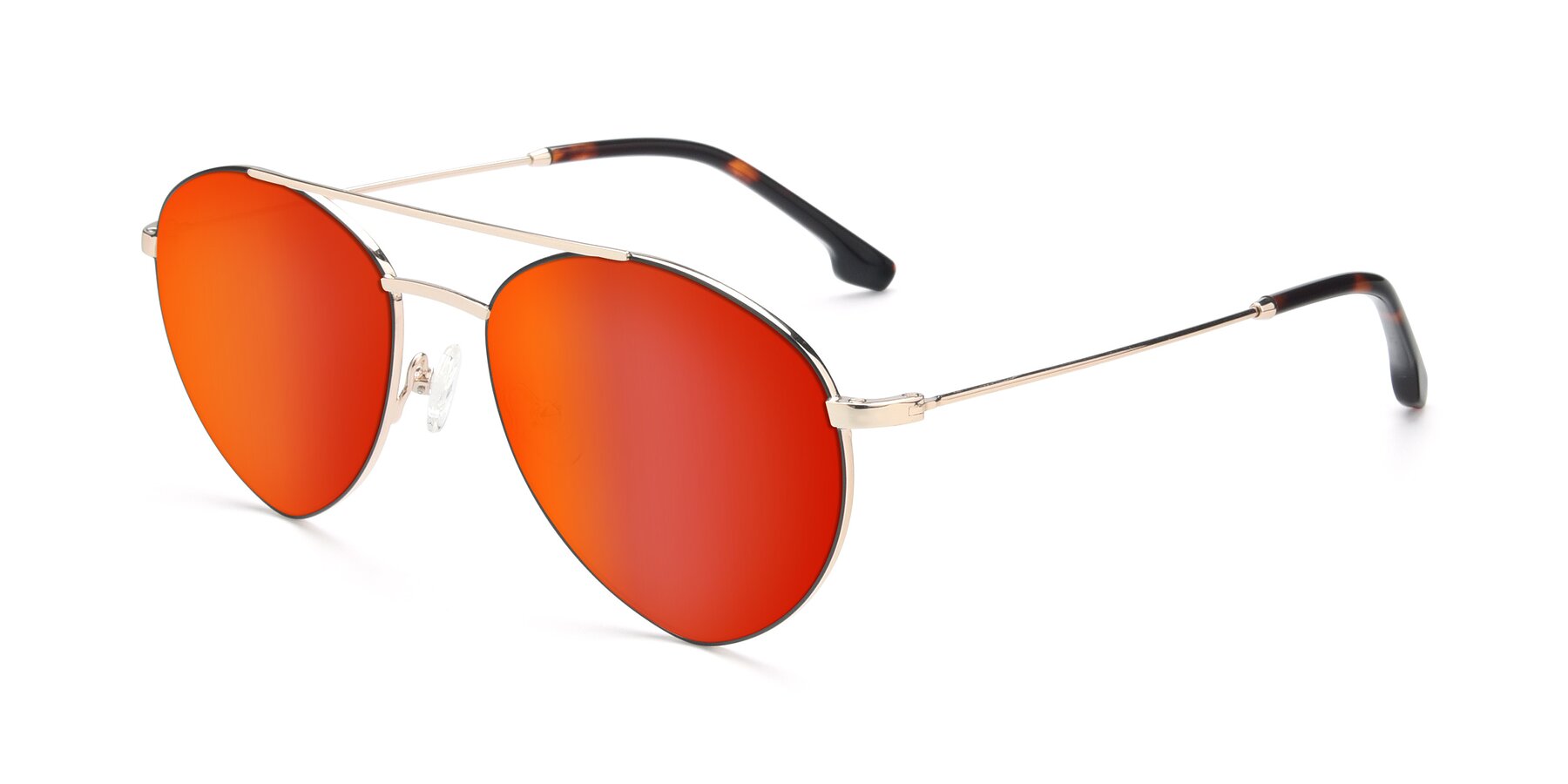 Angle of 9459 in Gold-Black with Red Gold Mirrored Lenses