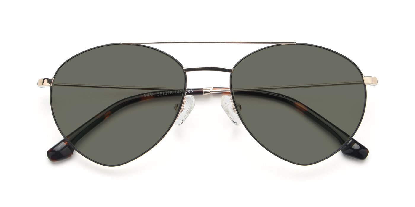 9459 - Gold / Black Polarized Sunglasses