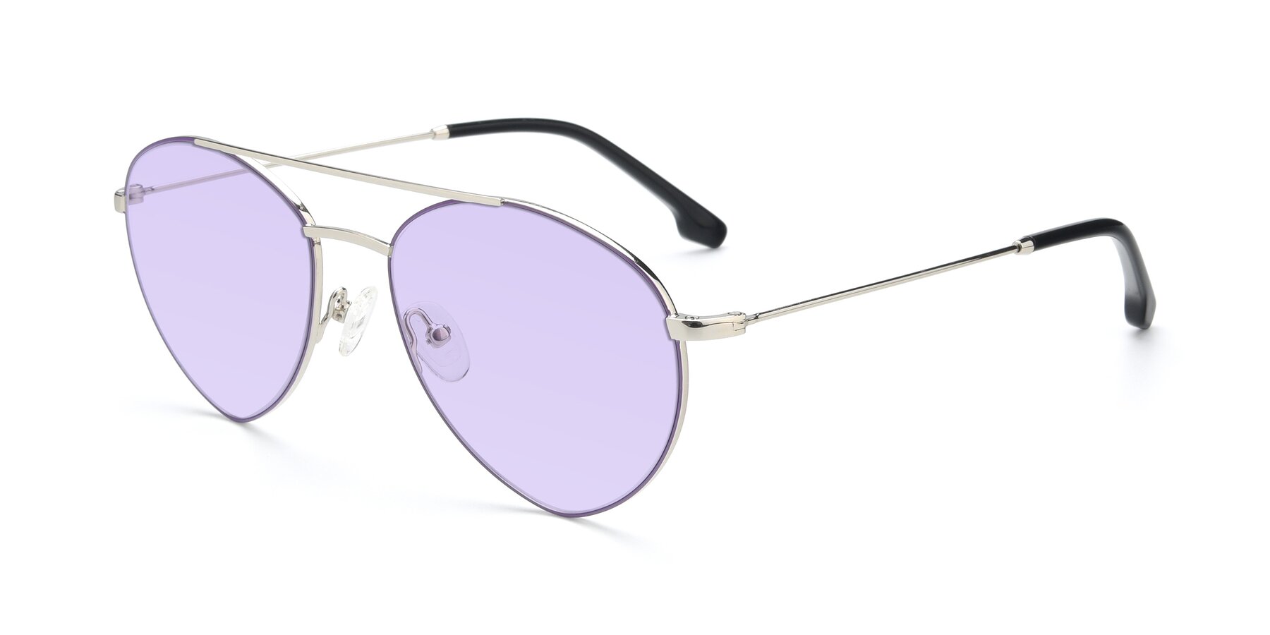 Angle of 9459 in Silver-Purple with Light Purple Tinted Lenses
