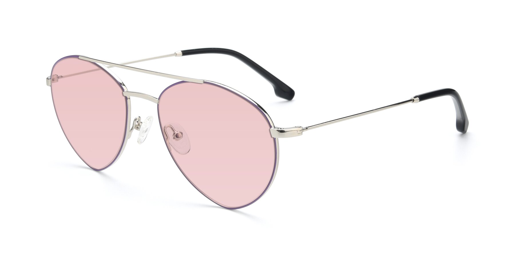 Angle of 9459 in Silver-Purple with Light Garnet Tinted Lenses