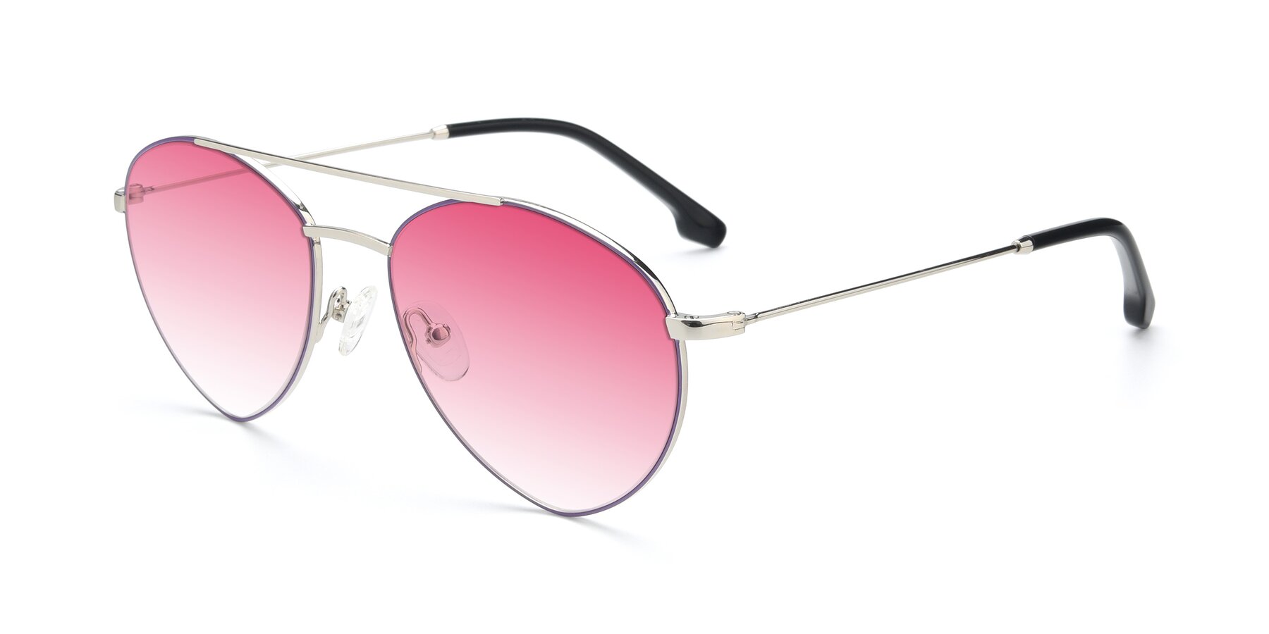 Angle of 9459 in Silver-Purple with Pink Gradient Lenses