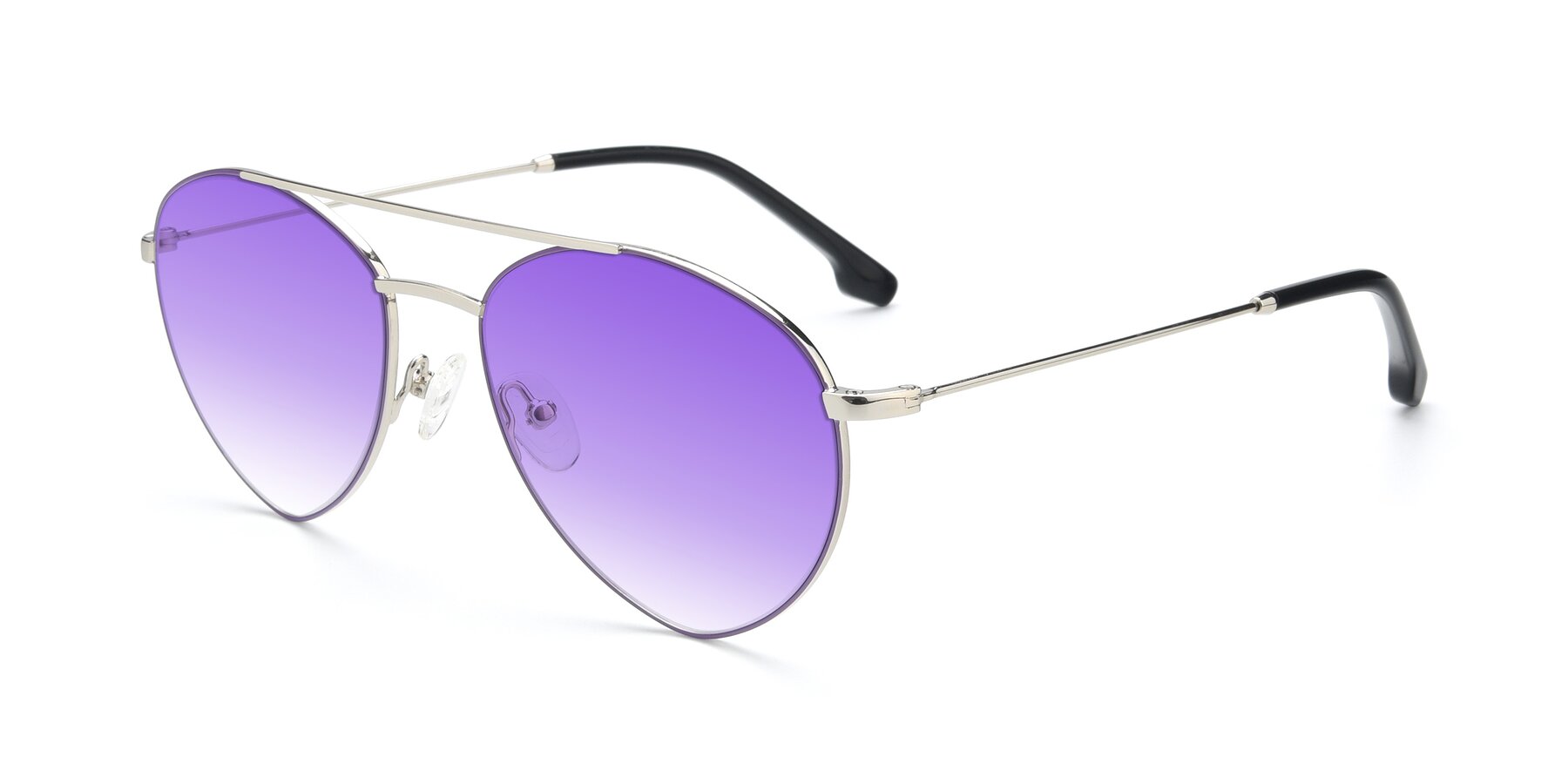 Angle of 9459 in Silver-Purple with Purple Gradient Lenses
