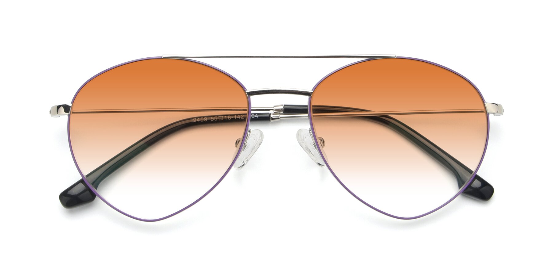 Folded Front of 9459 in Silver-Purple with Orange Gradient Lenses