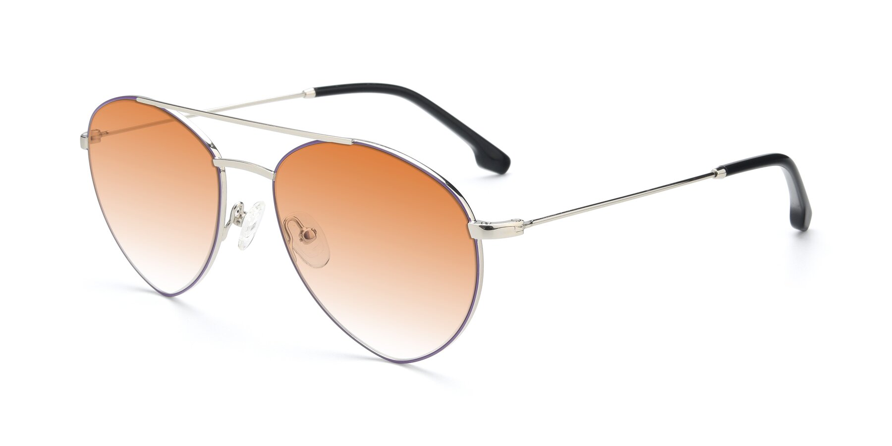 Angle of 9459 in Silver-Purple with Orange Gradient Lenses