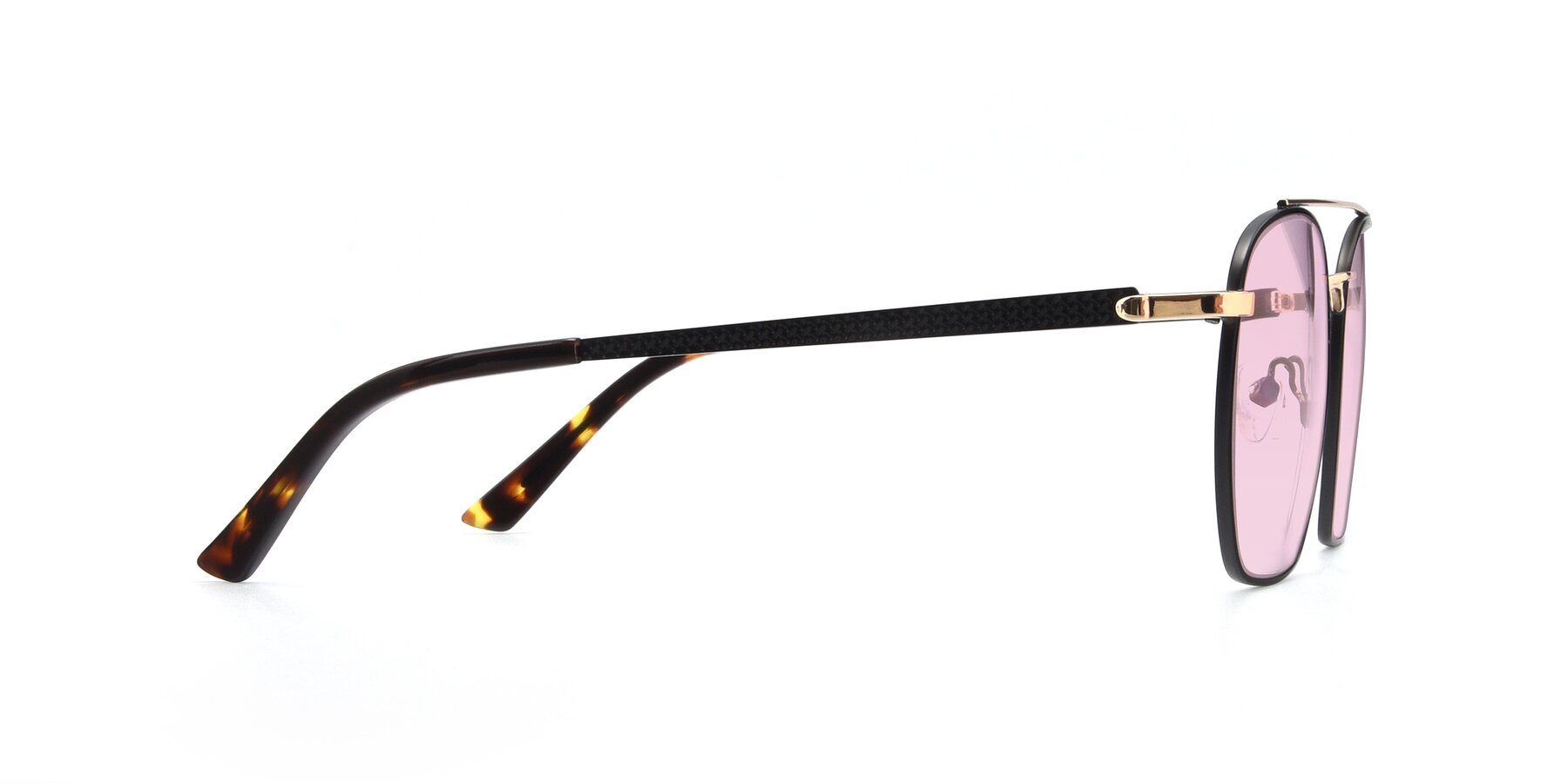 Side of 9425 in Black-Gold with Light Pink Tinted Lenses