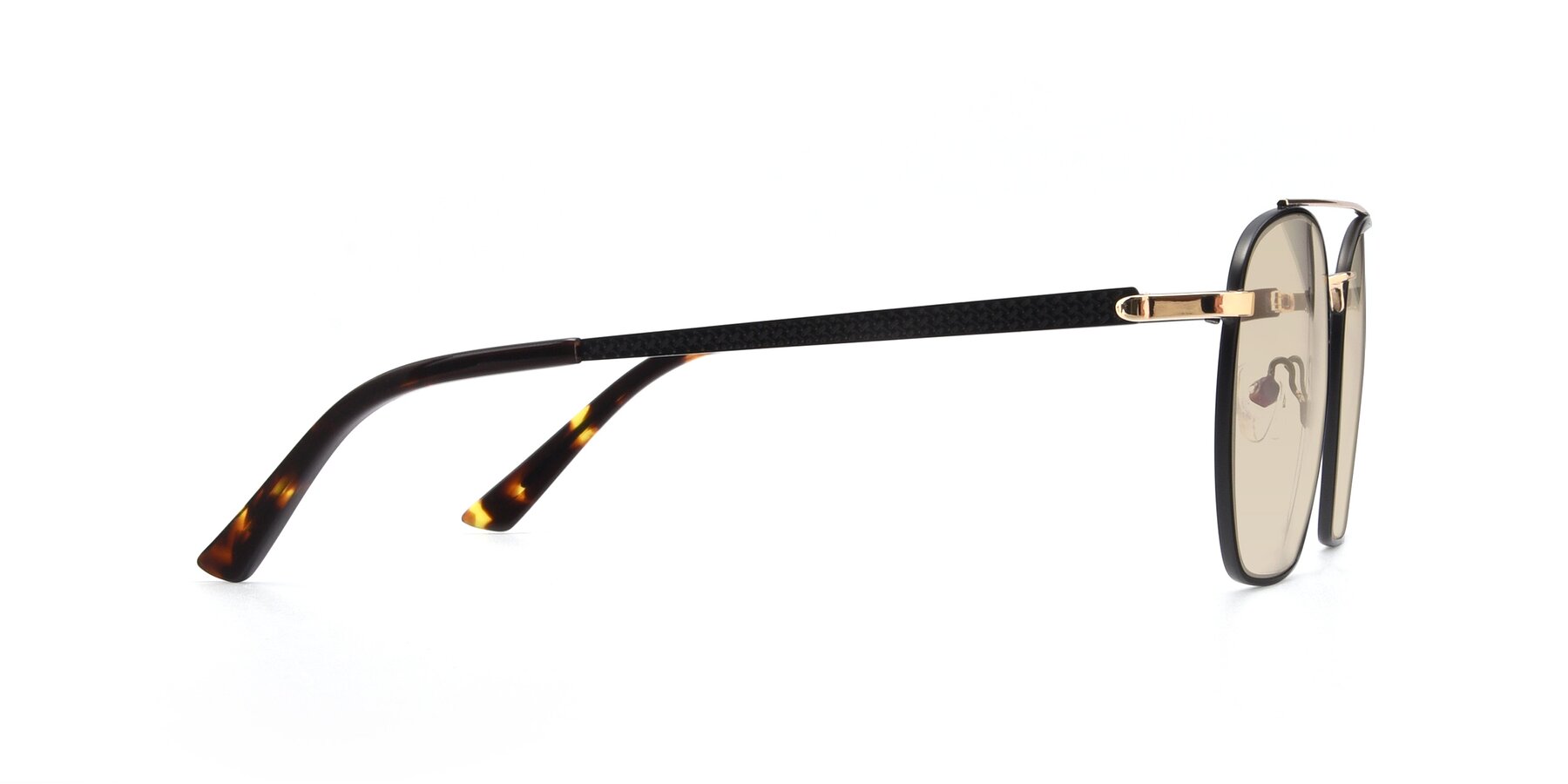 Side of 9425 in Black-Gold with Light Brown Tinted Lenses