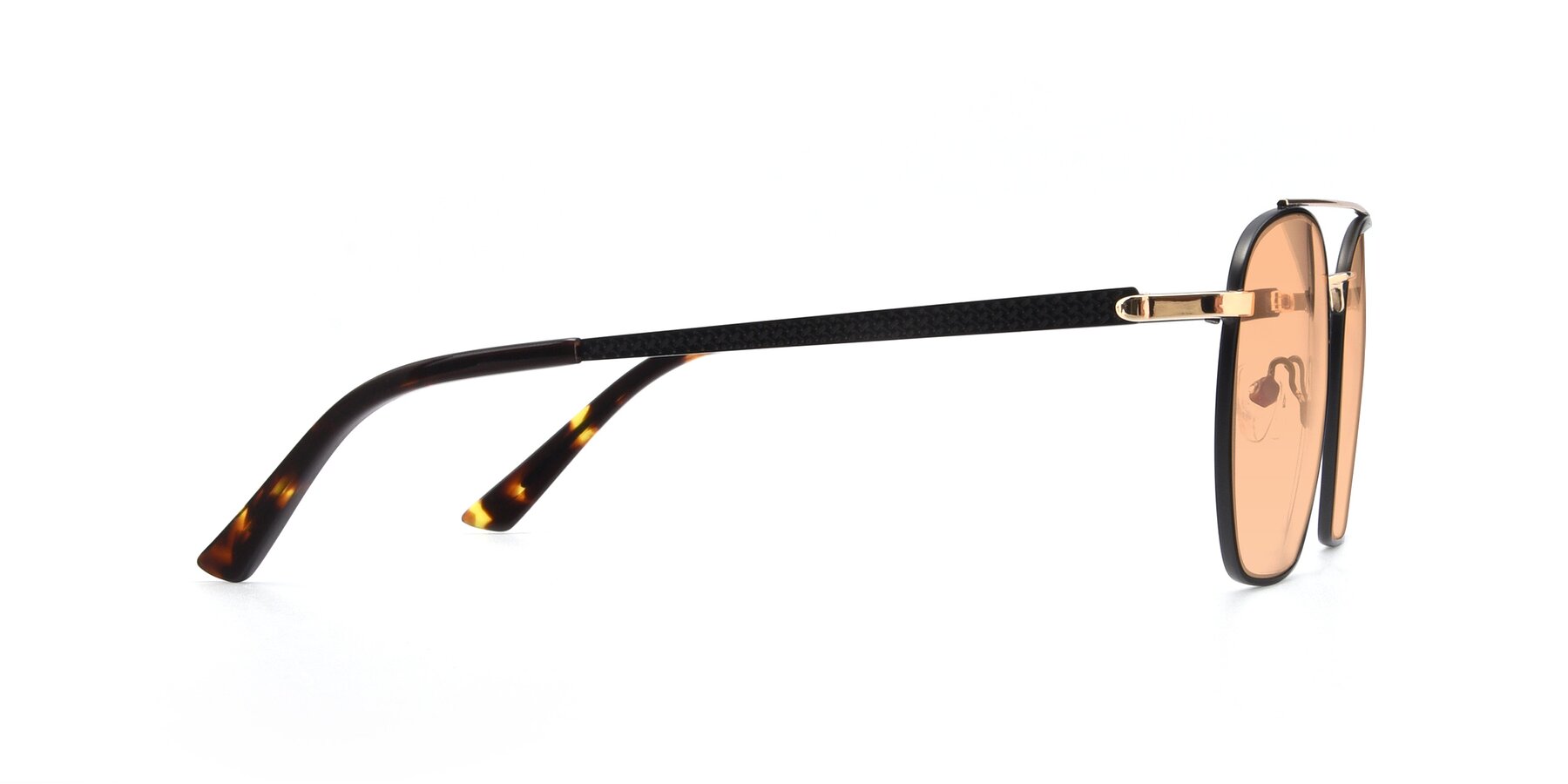 Side of 9425 in Black-Gold with Light Orange Tinted Lenses