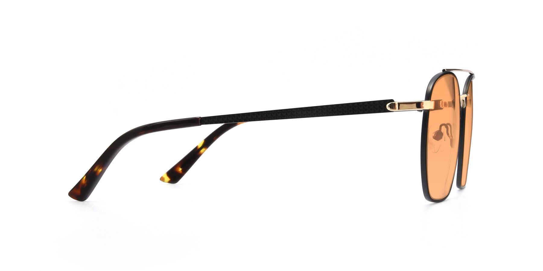 Side of 9425 in Black-Gold with Medium Orange Tinted Lenses
