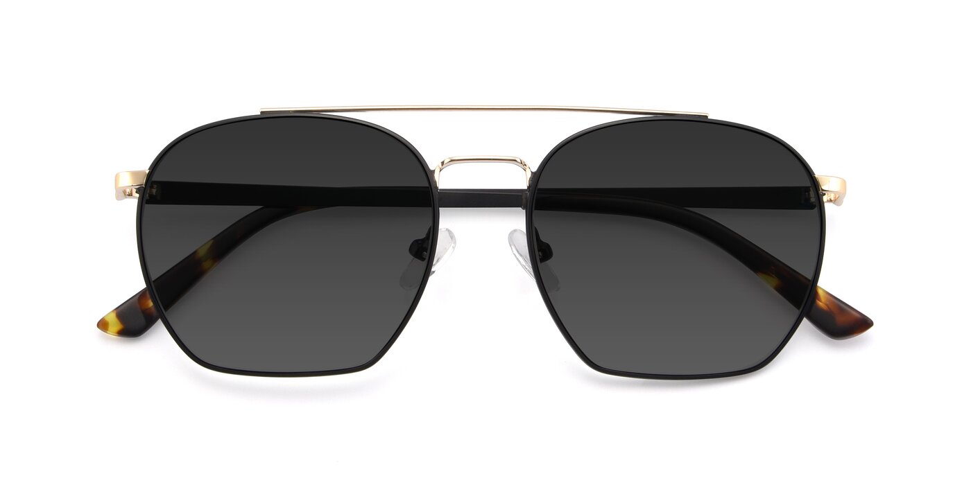 9425 - Black / Gold Tinted Sunglasses