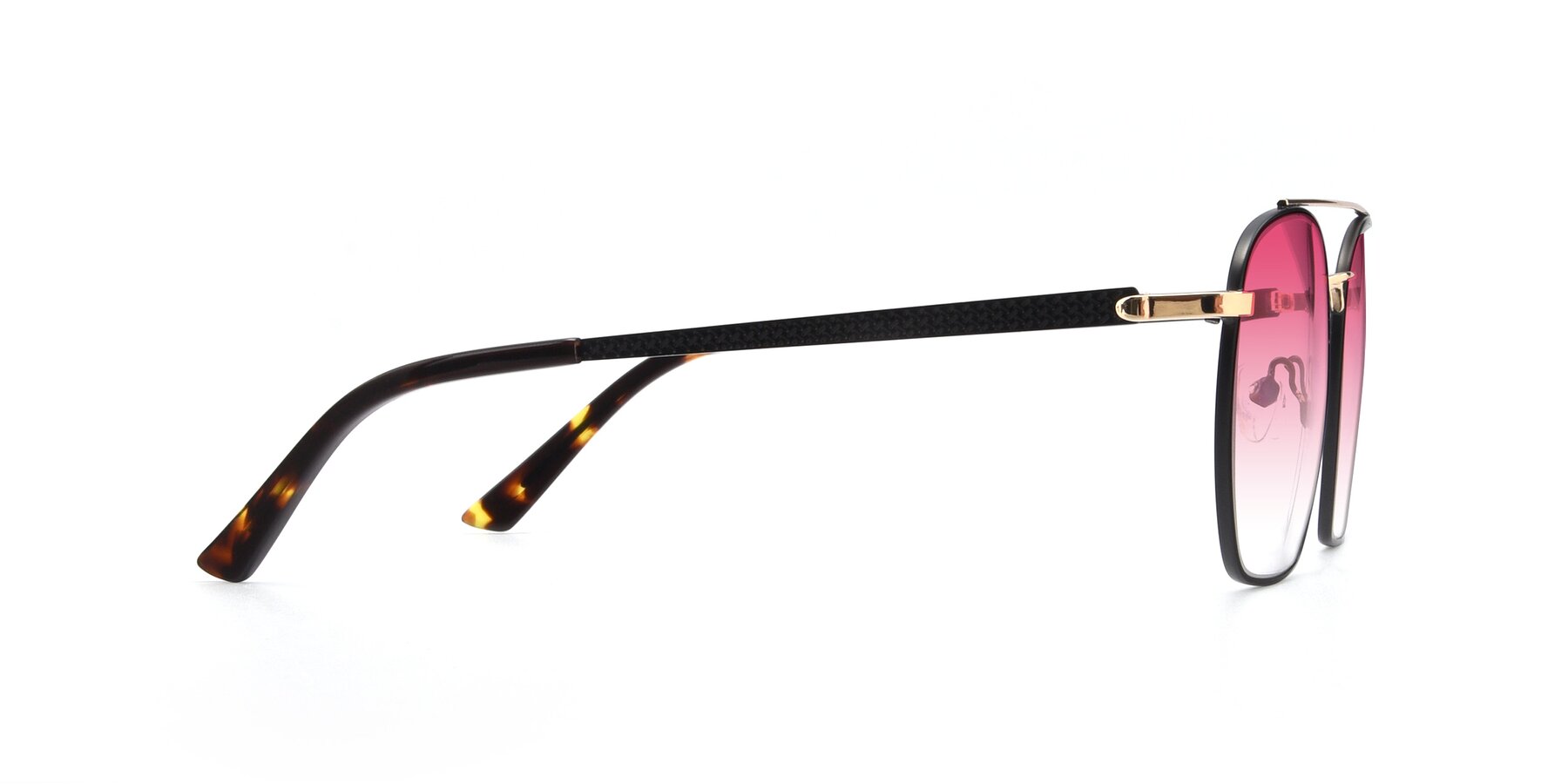 Side of 9425 in Black-Gold with Pink Gradient Lenses