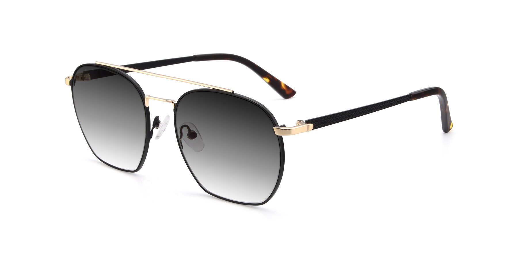 Angle of 9425 in Black-Gold with Gray Gradient Lenses